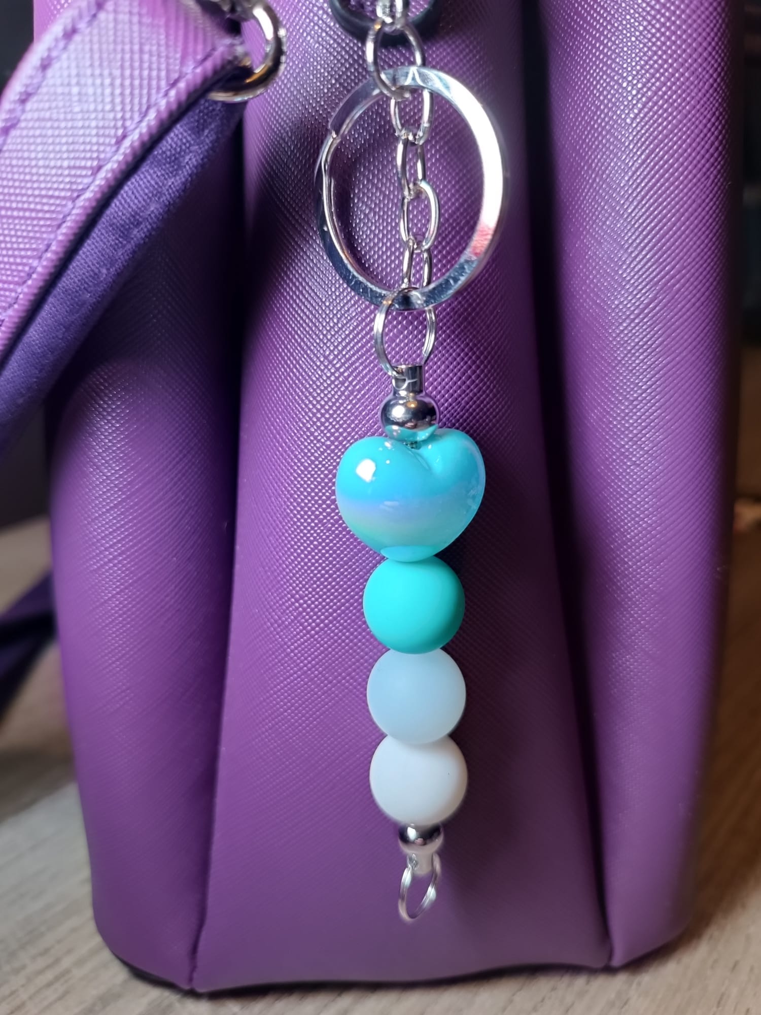 Porte-clés bijoux de sac en perles silicone