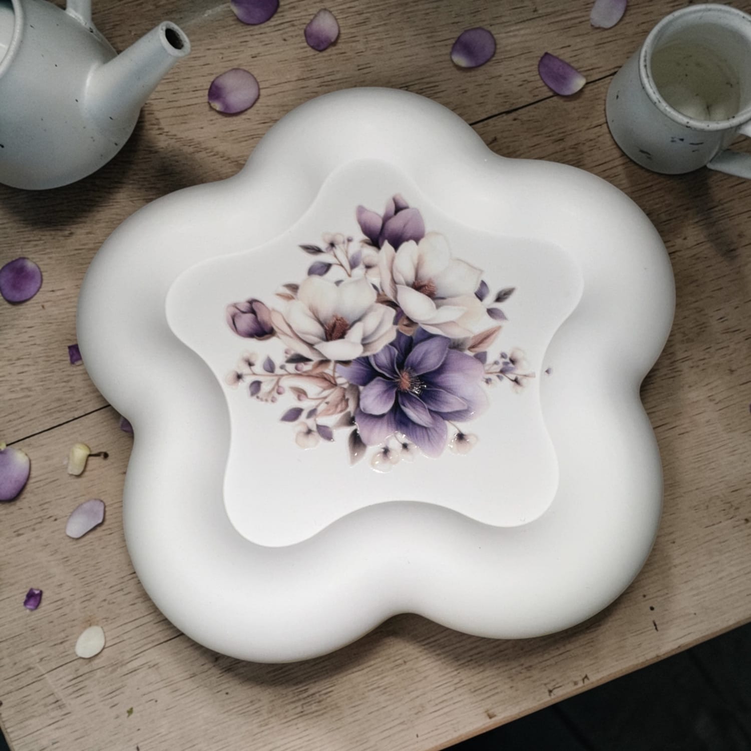 Plateau stickers fleurs