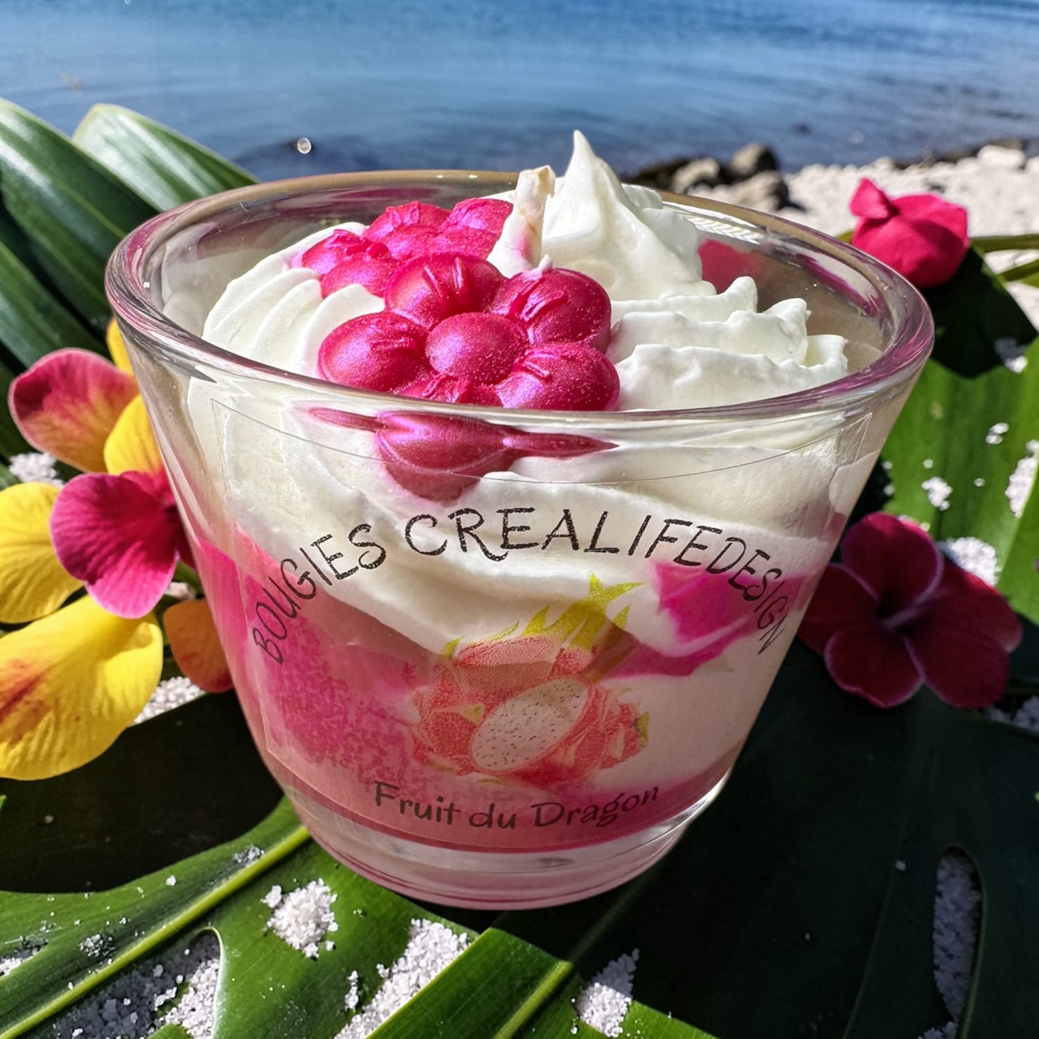 Bougie chantilly parfum Fruit du dragon