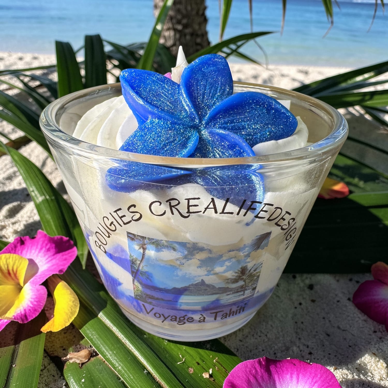 Bougie chantilly parfum Voyage à tahiti 