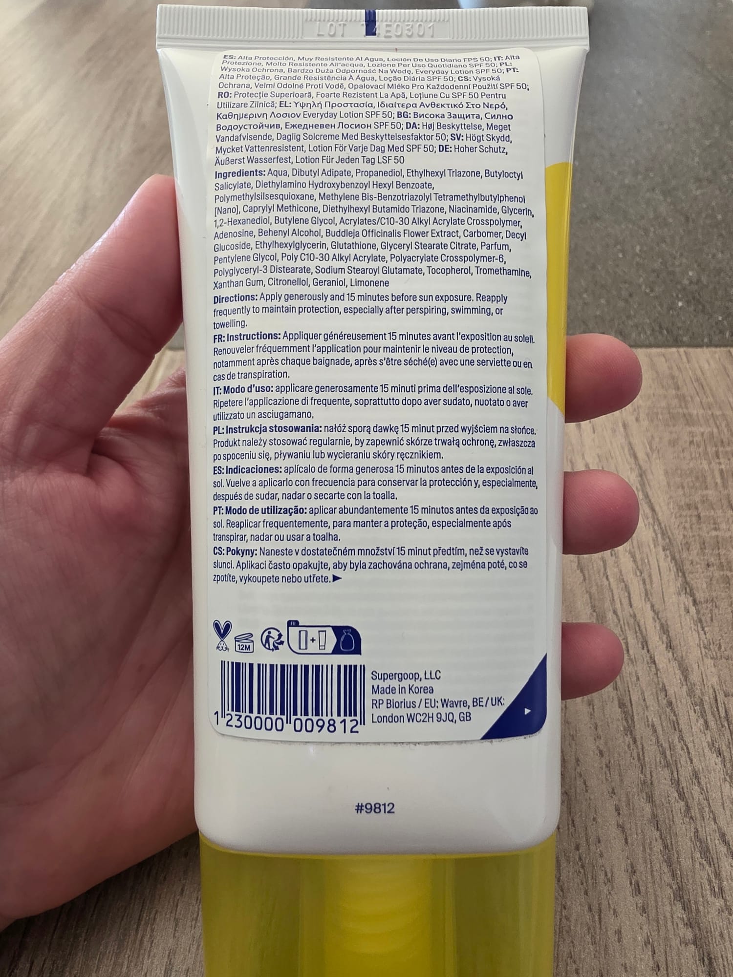 Lotion solaire spf 50 supergoop Vue 2